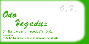 odo hegedus business card